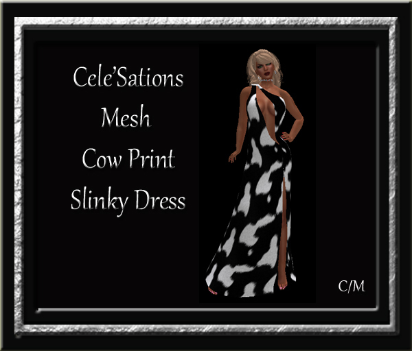 Cele'Sations One Shoulder Slinky Mesh Dress ~ Zebra Print PK