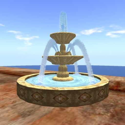 Yellow-Golden 2 Tier Fountain With Texture Change
