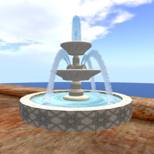 White Marble 2 Tier Fountain With Texture Change