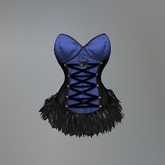 Blue Ebony Bicolor Mesh Corset