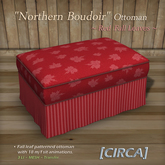 [CIRCA] Pkg - "Northern Boudoir" - Ottoman - Red Fall Leaves