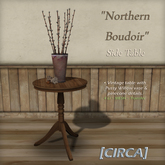 [CIRCA] Pkg - "Northern Boudoir" - Ottoman - Red Fall Leaves