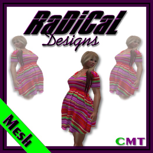 Maternity Summer  Dress Pink Red Stripes RDB