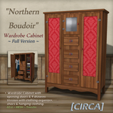 [CIRCA] Pkg - "Northern Boudoir" - Ottoman - Red Damask