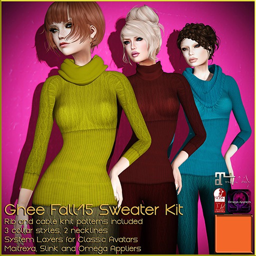 Ghee Fall15  Persimmon Sweater Kit 