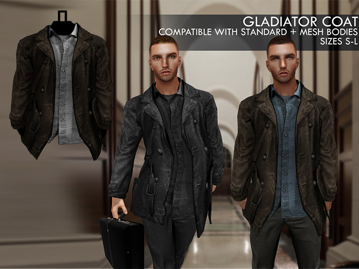 CDA Gladiator Coat - Brown/White