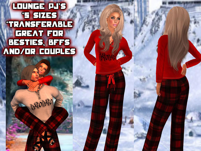 RS-Womens LS PJ Set RedHoHo