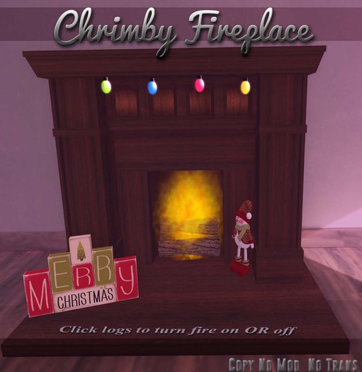 AccessoriZe Chrimby Fireplace W/ & W/o Base