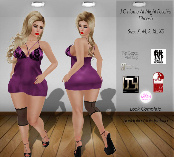 J.C home at night Fuschia