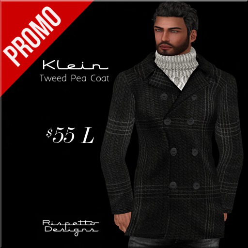 Rispetto Designs - Klein Pea Coat - Smoke Tweed 