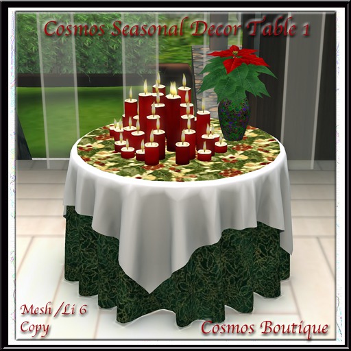Cosmos Seasonal Decor Table 3 (BOX) re-sizeable