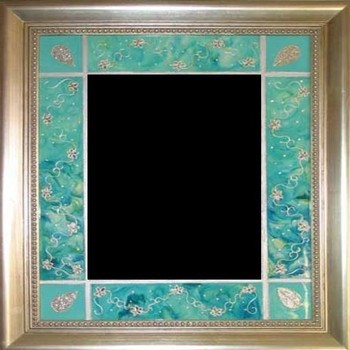 Slideshow Frame floral-aquamarine
