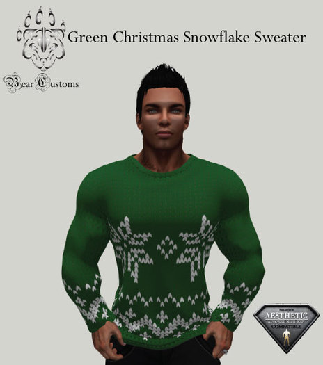 Green Christmas Snowflake Sweater