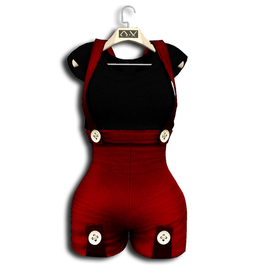 .:Vitrimi:. Suspender Romper Red