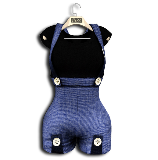 .:Vitrimi:. Suspender Romper Dark Denim