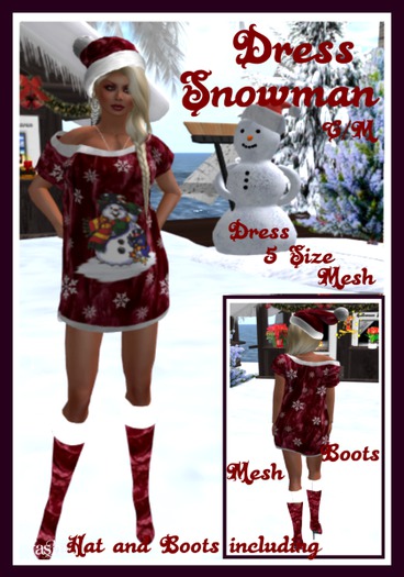 Dress Snowman with Boots and Hat