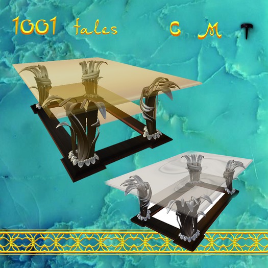 Coffee table with a molding Gold and silver version