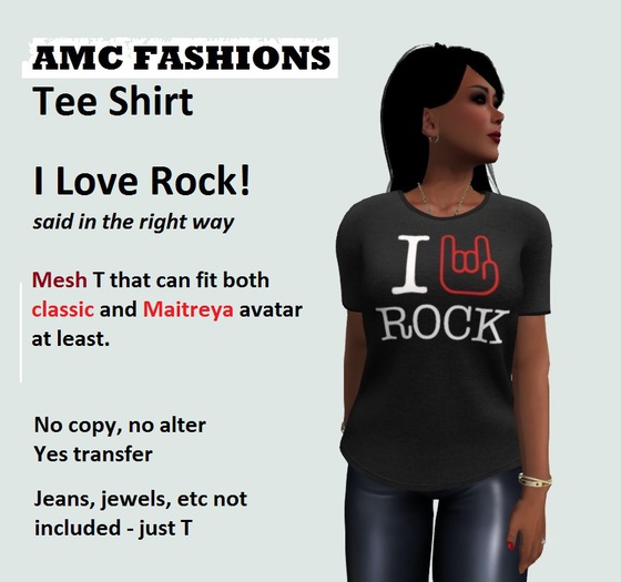 AMC Tee Shirt - I Love Rock