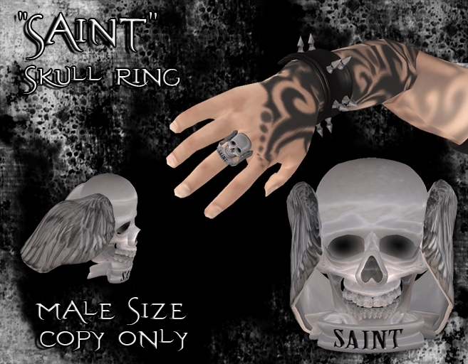 SiniStyle "Saint" Skull Ring - M