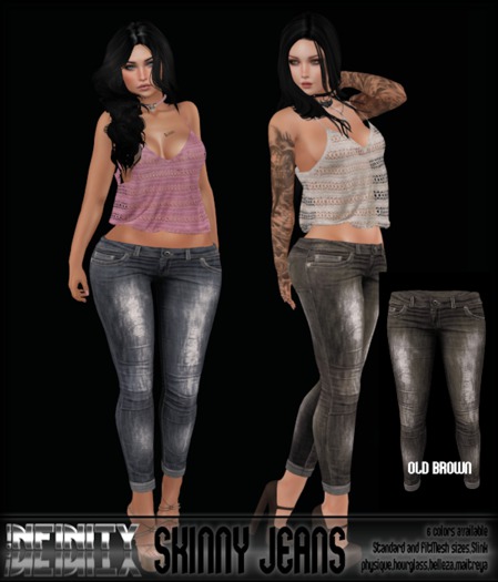 !NFINITY Skinny Jeans - Old Brown - BOX