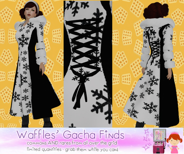 *WM* two-tone White & Black Aristocrat Winter Coat