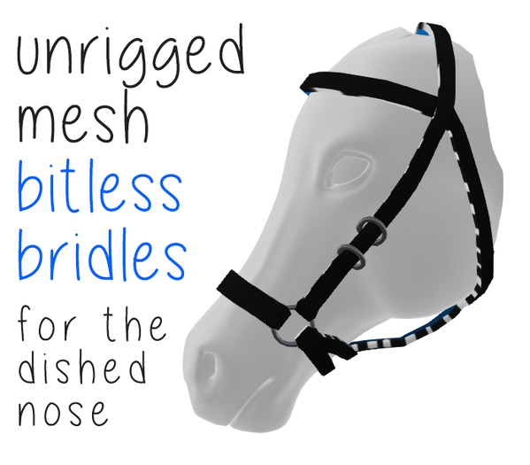 SNODE - BCQH Bitless Bridle { Dished Nose }