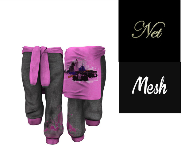 ::Net::Doolin pants mesh girl pink
