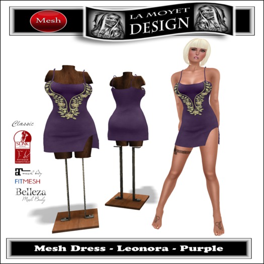 ~LM~Mesh Dress Leonora - Purple