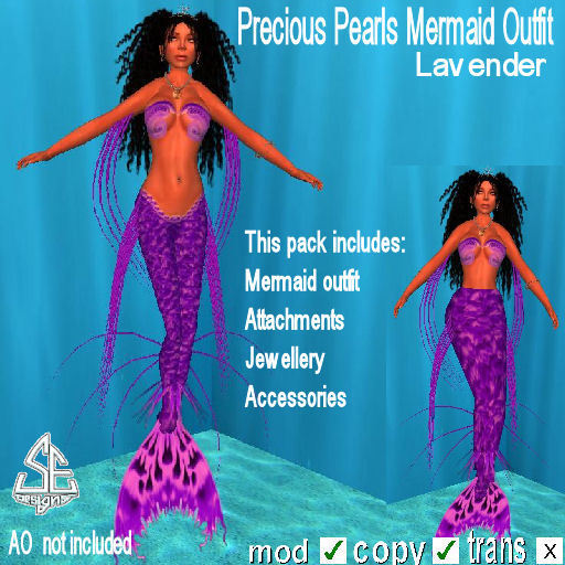Mermaid Outfit-Lavender(BOXED)