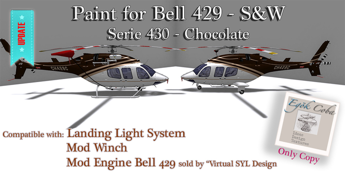 Paint for Bell 429 *S&W* V3.1-S430 Chocolate(Box)