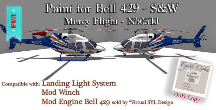 Paint for Bell 429 *S&W* V3.1-MercyFlight(Box)