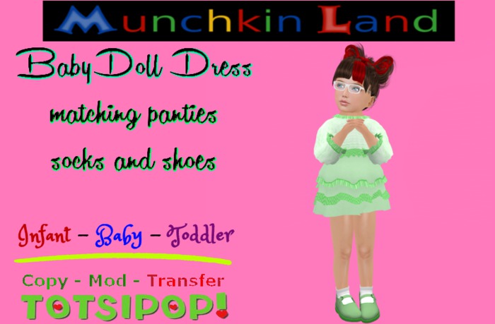 (ML) Green BabyDoll Dress Box