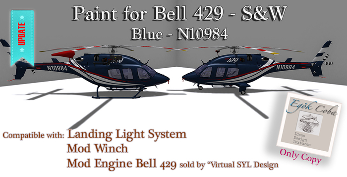 Paint for Bell 429 *S&W* V3.1-Blue(Box)