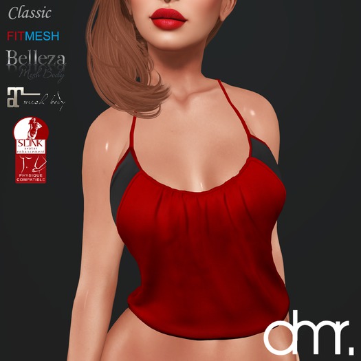 [DR] Tank top Red/black ::Mesh::