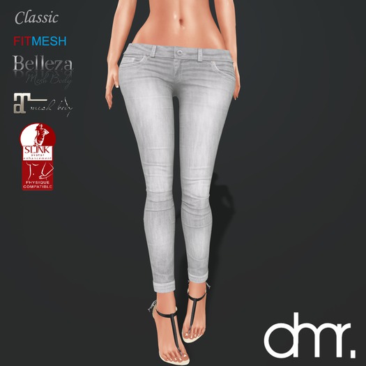 [DR] Skinny Jeans White  NV  ::Mesh ::