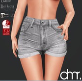 [DR] Short High waist jeans Grey  ML ::Mesh::