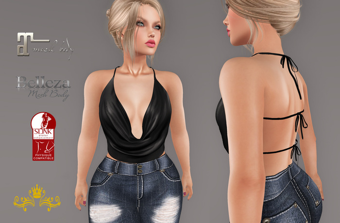 {M.S}Top Single Front Black