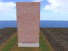 Modern Ornamental Brick Column, Brick Wall with full Perm Brick Texture Included 9703