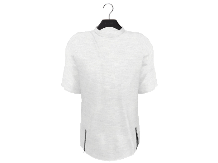 WOLVRAT - LONGLINE T-SHIRT COTWHITE