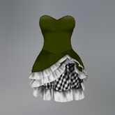 Olive Gothic Gingham Mesh Dress box