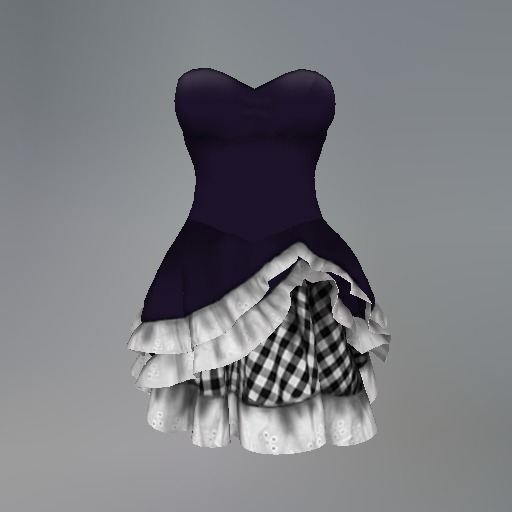 Amethyst Gothic Gingham Mesh Dress