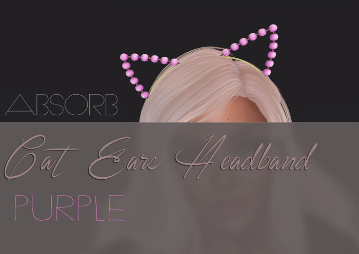 Absorb. Cat Ear Headband PURPLE