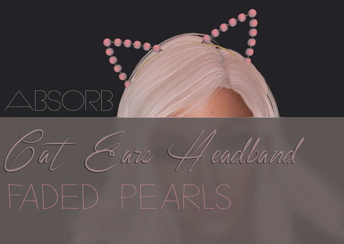 Absorb. Cat Ear Headand FADED PEARLS