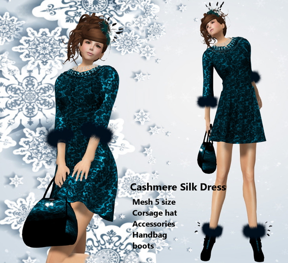YW103 Cashmere Silk Dress 