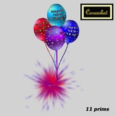 Happy New Year firework balloons 1