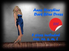 Anns Starshine Dress Dark Blue