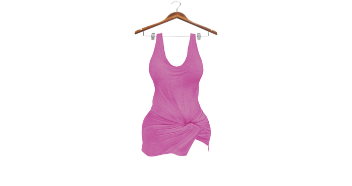 -E&O- Twisted Tank Dress Pink