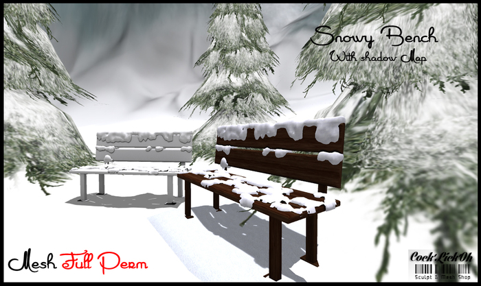 FULL PERM SNOWY BENCH