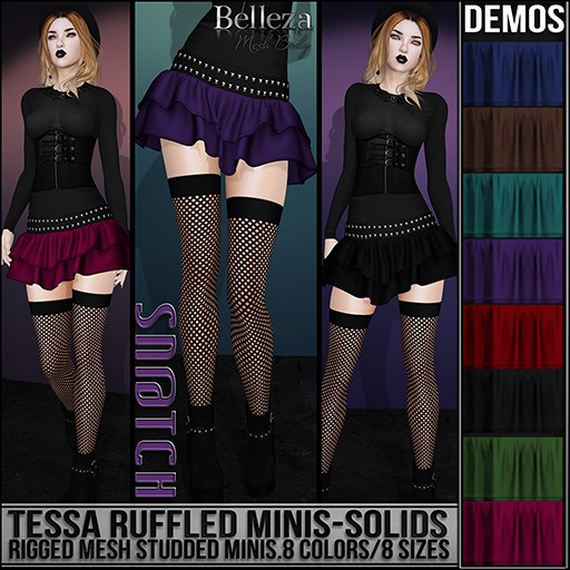 :::Sn@tch Tessa Studded Skirts (All Colors/Sizes-COPY):::