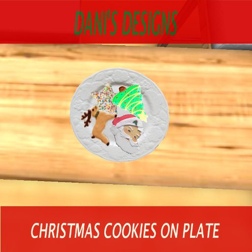 Christmas Cookies on China Plate
